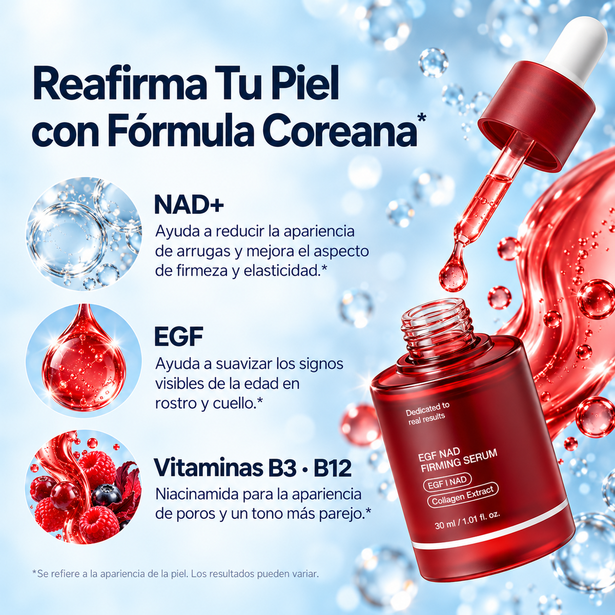 Sérum Reafirmante EGF + NAD+